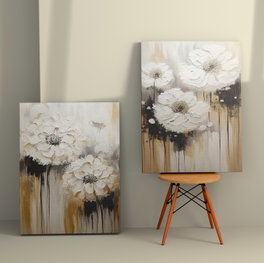 Wallity Cuadros Decorativos sobre Lienzo de 50 x 70 cm (2 Piezas)